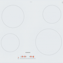 Siemens ET612FEA1E  iQ100 Elektrikli Ocak 60 cm Beyaz, Çerçevesiz Yüzey 