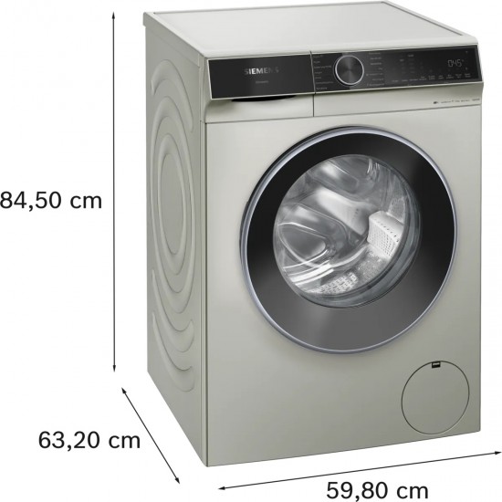 Siemens WG52K2ZXTR iQ500 Çamaşır Makinesi 10 kg maks. 1200 dev./dak., Gümüş