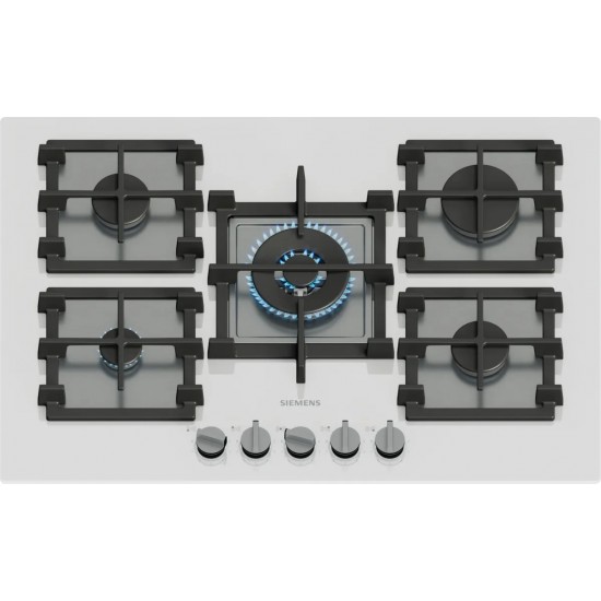 Siemens EP7A2QI40 iQ500 Gazlı Ocak 75 cm Sert cam, Beyaz Siemens EP7A2QI40 iQ500 Gazlı Ocak 75 cm Sert cam, Beyaz