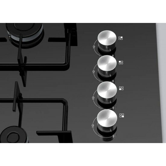 Siemens EO7C6PO12O iQ300 Gazlı Ocak 67 cm Sert cam, Siyah