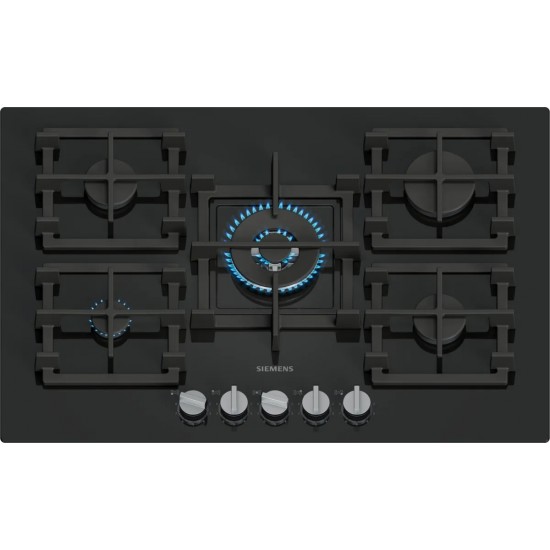 Siemens EP7A6QI40O iQ500 Gazlı Ocak 75 cm Sert cam, Siyah Siemens EP7A6QI40O iQ500 Gazlı Ocak 75 cm Sert cam, Siyah