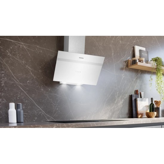 Siemens LC64KPJ20T iQ100 Duvar Tipi Davlumbaz 60 cm Beyaz Cam Yüzey, Beyaz Siemens LC64KPJ20T iQ100 Duvar Tipi Davlumbaz 60 cm Beyaz Cam Yüzey, Beyaz