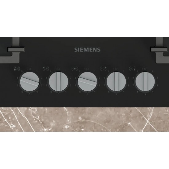 Siemens EP7A6QI40O iQ500 Gazlı Ocak 75 cm Sert cam, Siyah Siemens EP7A6QI40O iQ500 Gazlı Ocak 75 cm Sert cam, Siyah