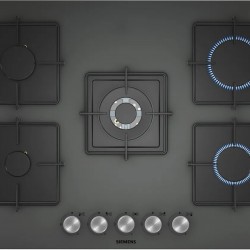 Siemens EN7B9QO12O iQ300 Gazlı Ocak 75 cm Sert cam, Antrasit gri