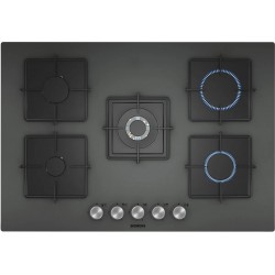 Siemens EN7B9QO12O iQ300 Gazlı Ocak 75 cm Sert cam, Antrasit gri