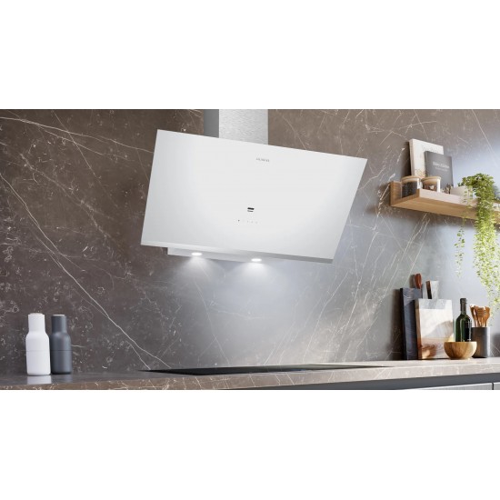 Siemens LC97KPJ20T iQ500 Duvar Tipi Davlumbaz 90 cm Beyaz Cam Yüzey, Beyaz
