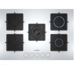 Siemens EN7B2QP30O iQ300 Gazlı Ocak 75 cm Sert cam, Beyaz