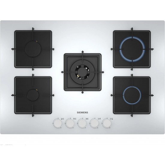 Siemens EN7B2QP30O iQ300 Gazlı Ocak 75 cm Sert cam, Beyaz