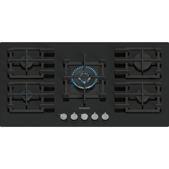 Siemens EP9A6QI40 iQ500 Gazlı Ocak 90 cm Sert cam, Siyah Siemens EP9A6QI40 iQ500 Gazlı Ocak 90 cm Sert cam, Siyah