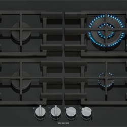 Siemens EP6A6HI40O iQ500 Gazlı Ocak 60 cm Sert cam Siyah