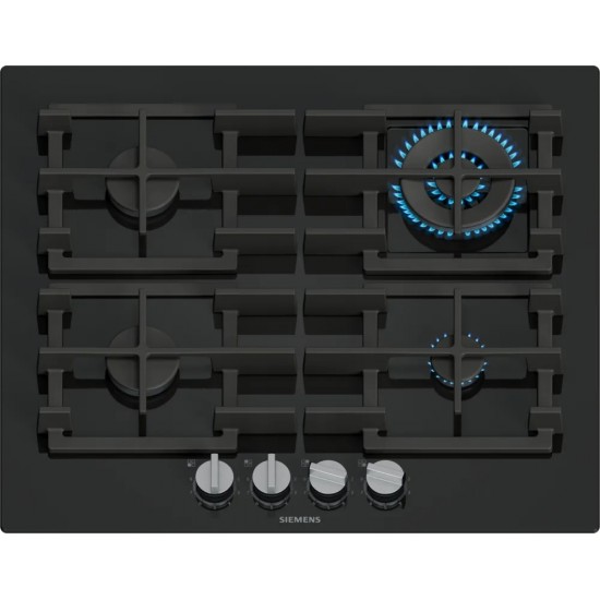 Siemens EP6A6HI40O iQ500 Gazlı Ocak 60 cm Sert cam Siyah Siemens EP6A6HI40O iQ500 Gazlı Ocak 60 cm Sert cam Siyah