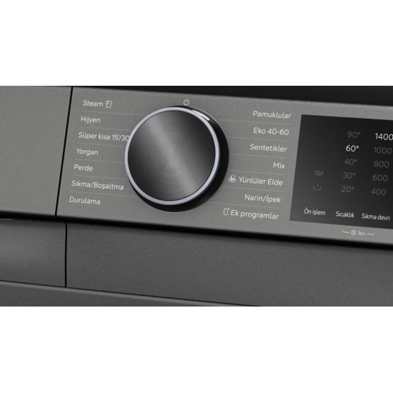 Siemens WG64K2ZRTR iQ500 Çamaşır Makinesi 11 kg maks. 1400 dev./dak., Antrasit