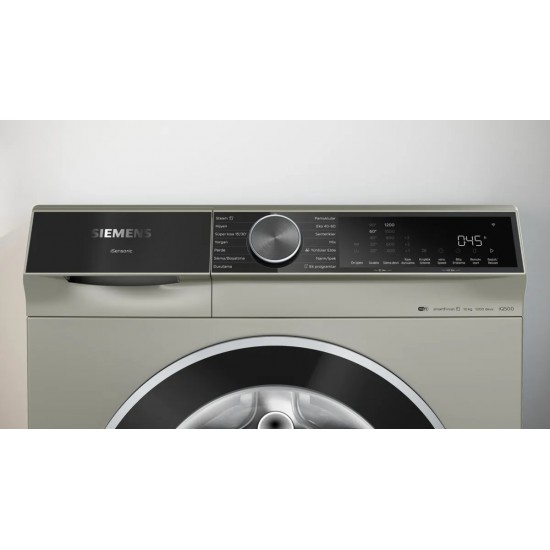 Siemens WG52K2ZXTR iQ500 Çamaşır Makinesi 10 kg maks. 1200 dev./dak., Gümüş