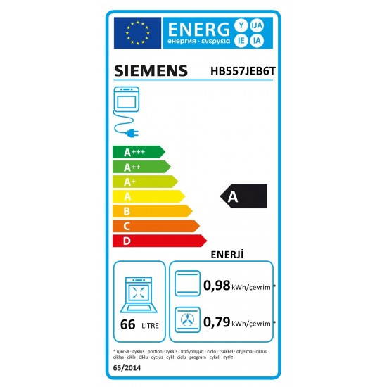 Siemens HB557JEB6T iQ500 Ankastre Fırın 60 x 60 cm Siyah