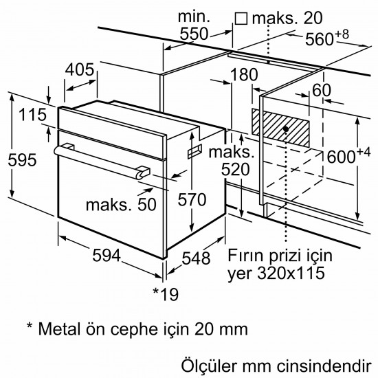 Siemens HB134FES3T iQ300 Ankastre Fırın 60 x 60 cm Inox